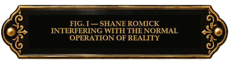 FIG. I — SHANE ROMICK — INTERFERING WITH THE NORMAL OPERATION OF REALITY